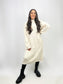 MAHAM Strickkleid Cream